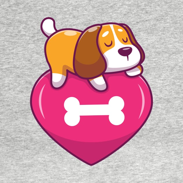 Cute dog sleeping on heart by Catalyst Labs